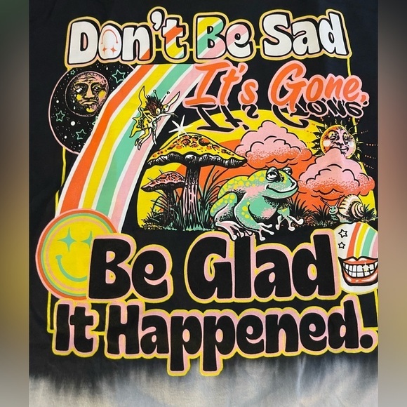 Boss Dog Don't Be Sad Blue & White Colorblock T-Shirt, Black/Multi, Medium, NWT - Picture 8 of 8